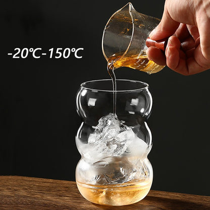 Copo de Vidro Transparente 350/550ml Copo de Café Gelado Com Canudo Copo de Sobremesa Suco Leite Caneca de Copos de Coquetel de Festa Xícara de Chá