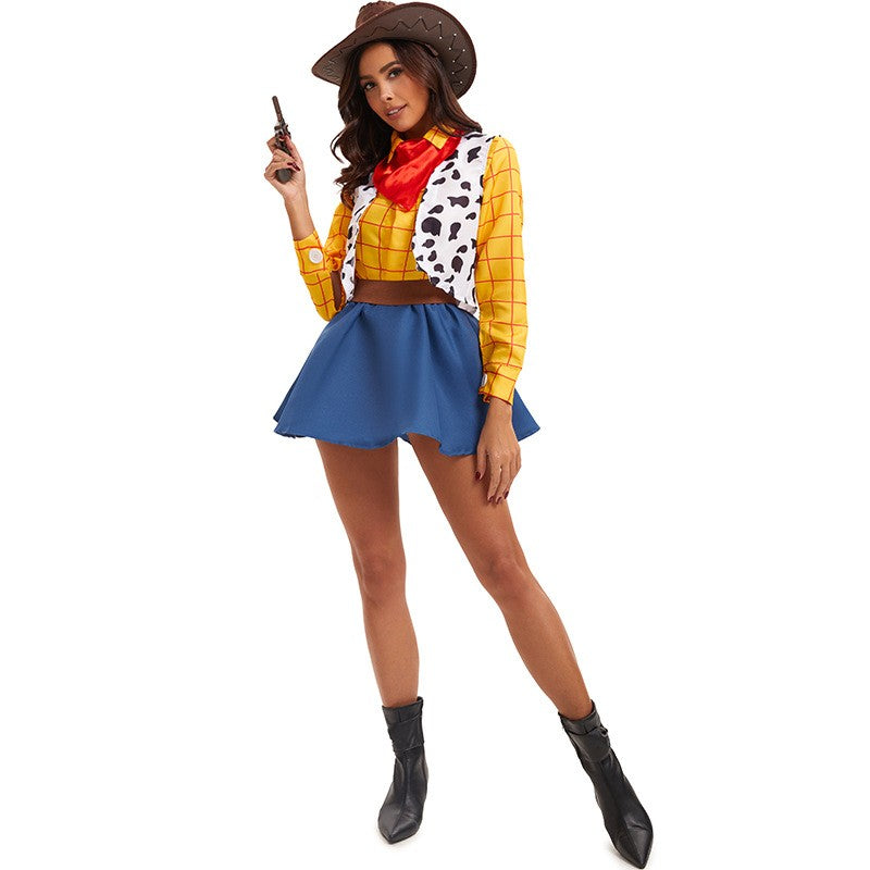Cosplay Story Woody Costume Sets for Adult Cowboy Dress Carnival Halloween Party Fancy Dress up Performance Costume