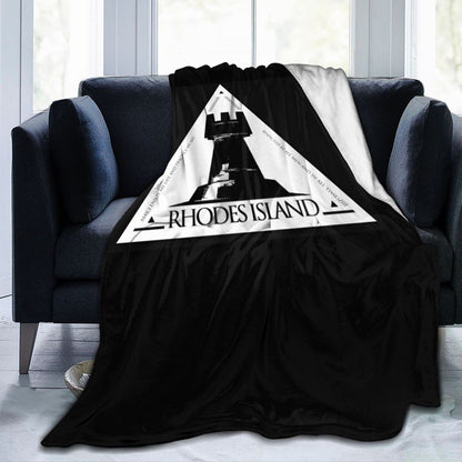 Arknights Rhodes Island Emblem Blanket Flannel Sofa Throw Blanket Super Soft for Home Bedroom Travel Throws Bedspread Quilt