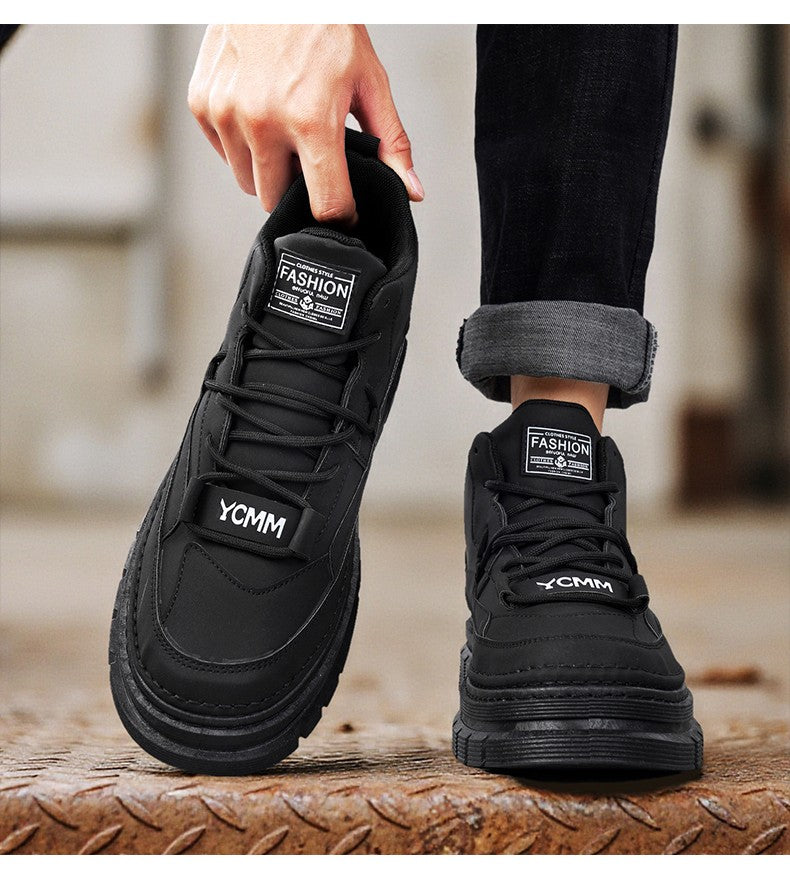 Men's boots four season high-top Joker thick-sole casual boots soft-sole non-slip comfort outdoor boots fashion youth work boots