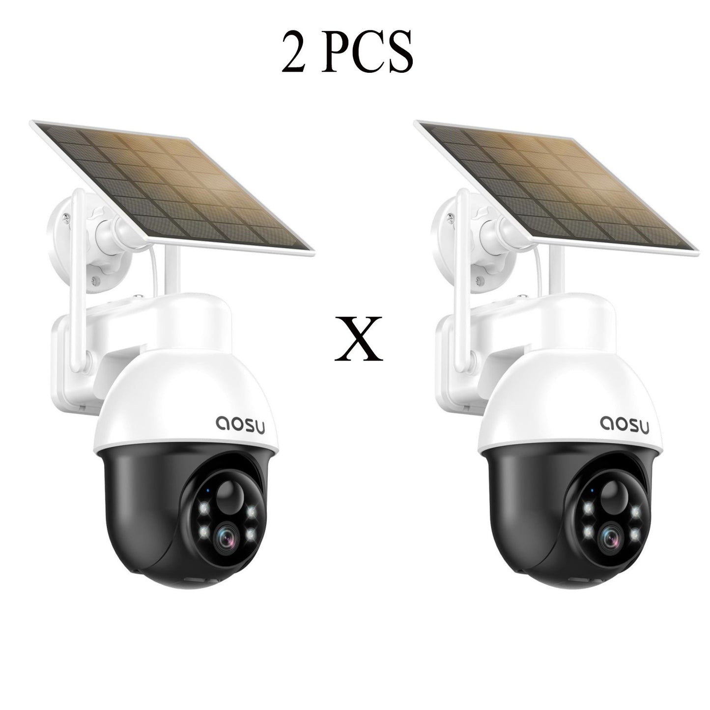 AOSU 3MP PTZ Solar Security Camera 5000mAh Battery Wireless 2.4Ghz WIFI Camera PIR AI Detection 2-Way Audio Outdoor CCTV Camera