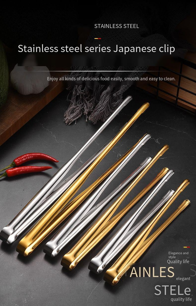 304 stainless steel barbecue tongs, extended barbecue tongs, steak tongs with teeth, food tongs