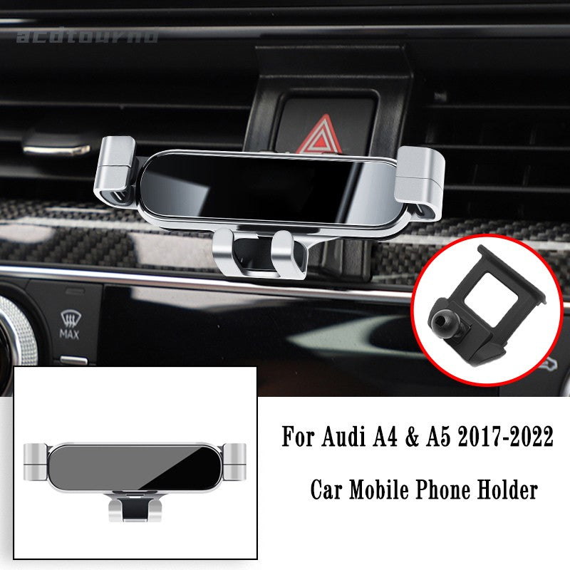 Car Phone Holder for Audi A4 B8 8KH B9 8WH A5 2009-2020 Gravity Navigation Bracket GPS Stand Air Outlet Clip Support Mount