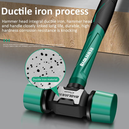 Martelo de Instalação de Cabeça Dupla Multifuncional 27/36/43mm Martelo de Borracha Antiderrapante Antivibração Ferramenta Profissional