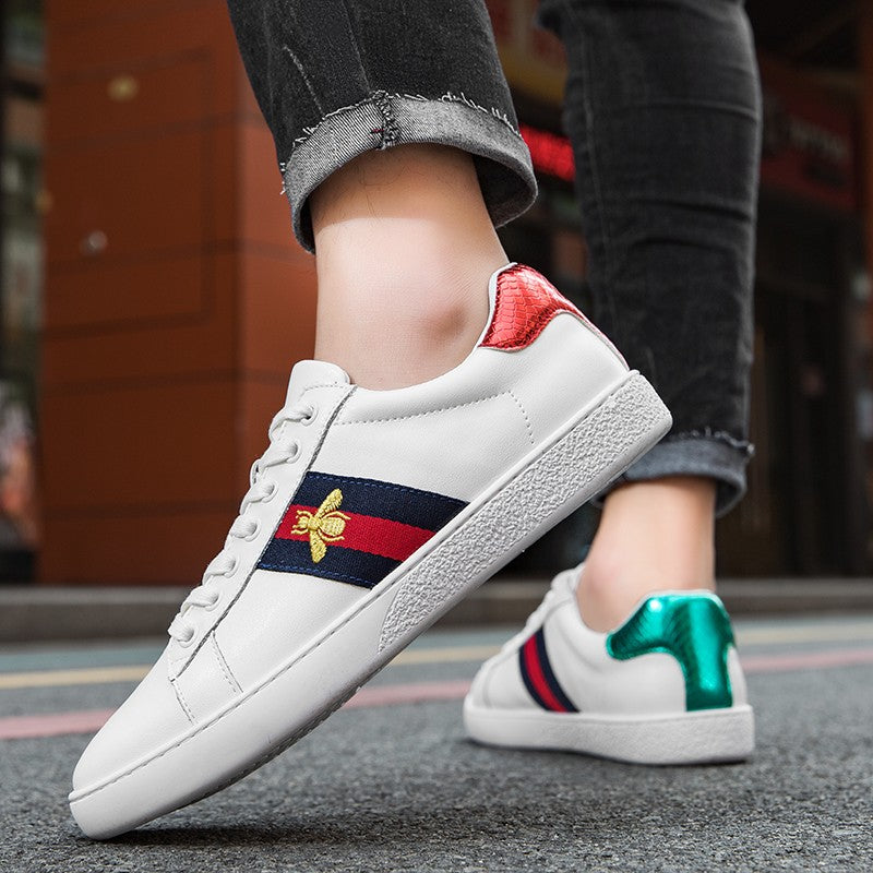 Tênis Masculino Casual de Couro Confortável para Caminhada Esportivo de Alta Qualidade Design de Luxo Original Skate