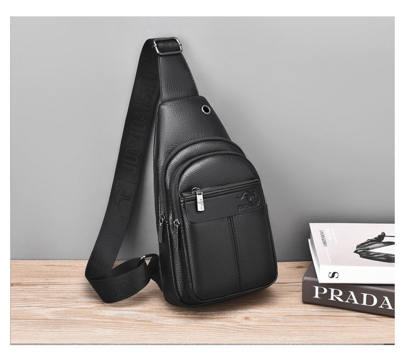 Luxury Brand Kangaroo Leather Men Chest Bag Travel Hiking CrossBody Bag Male Messenger Bag For Men Leather Chest Pack Sling Bag