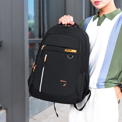 Mochilas Minimalistas de Grande Capacidade Masculinas Impermeáveis Oxford Mochila Escolar para Deslocamento Casual de Negócios Múltiplos Bolsos Bolsa de Viagem