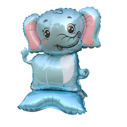 3/2PCS Jungle Animal Foil Balloons with Stand - Koala Elephant Fox for Birthday Wedding Carnival Theme Decorations