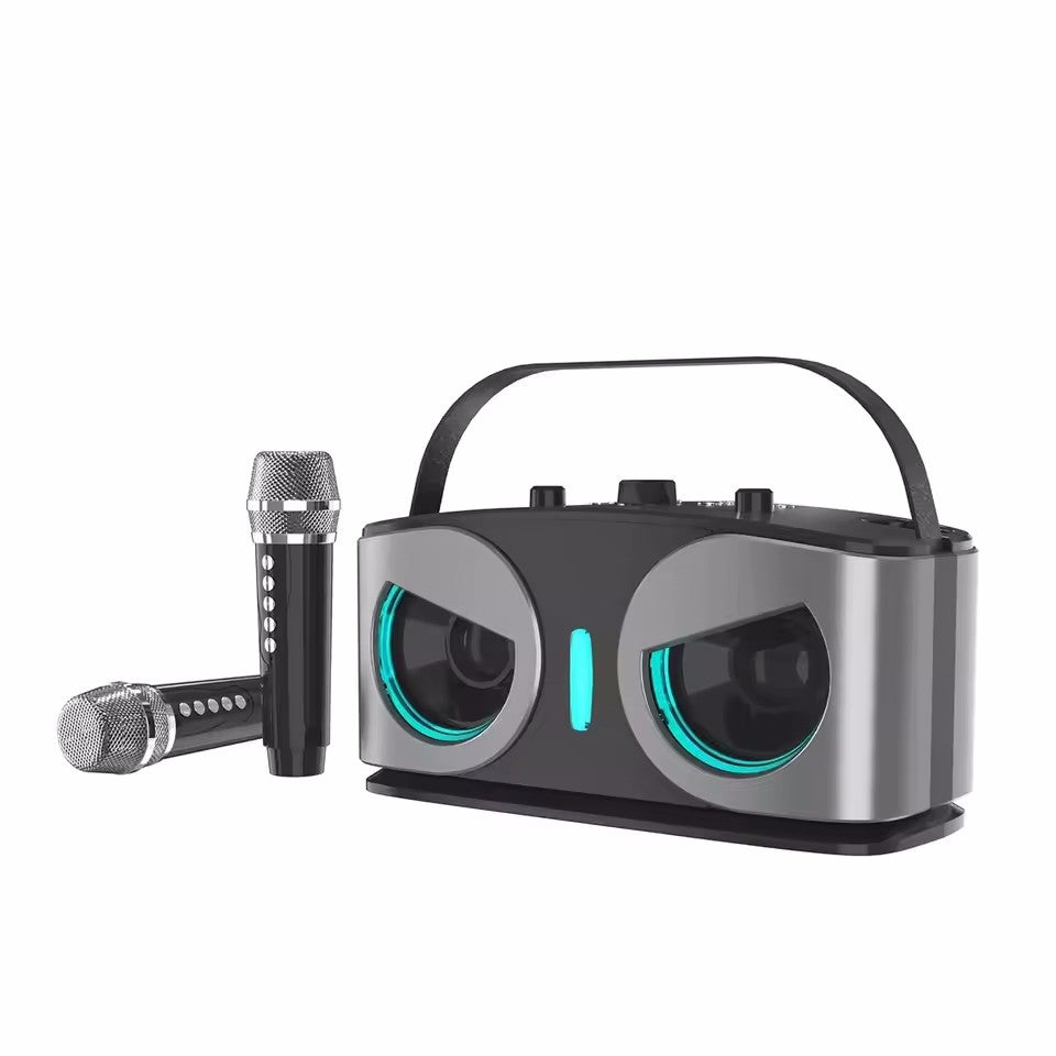Karaokê Portátil Sem Fio Bluetooth Alto-Falante Com Microfone Máquina Subwoofer Caixa De Som Potente Música Bocina Áudio