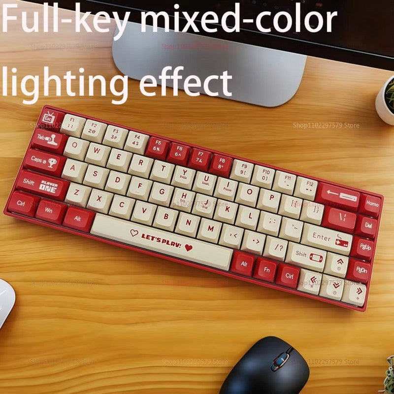 AK680 Mechanical Gaming Keyboard Wired Hot Swap 68 Keys Ergonomic E-Sport Office Type-C Laptop Accessory Gamers and Professional