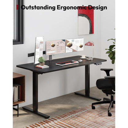 Standing Desk Height Adjustable Electric Stand up Desk 71x32 Inches Sit Stand Home Office Desk with Splice Board