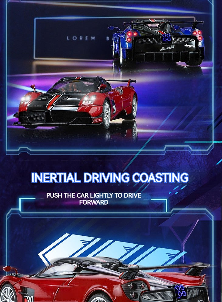 1:18 Pagani Huayra BC Azul Francia/Candy Blue com detalhes em carbono 1/18 Carro Modelo da Autoart