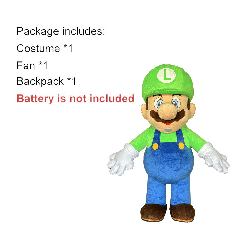 Craftsman Old Man Inflatable Clothing Mascot Parade Adult Character Cosplay Birthday Halloween Party Event Plush Set