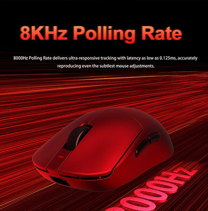 Mouse Gamer sem Fio Aula V9 Ultra E-sports Duplo 8k 3 modos PAW 3950 8k 55g Leve Ergonômico Acessório Personalizado para PC