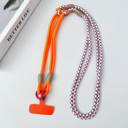 Personalized Trend Double Color Mobile Phone Universal Lanyard Diagonal Span Long Rope Shoulder Strap Rope Fashion Safety Rope
