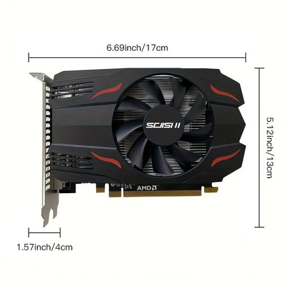 Placa de Vídeo SEJISHI AMD RX560 4G Nova para Jogos de E-Sports, Design para Escritório, Computador de Mesa de Alta Definição, Placa Gráfica Independente