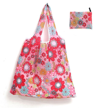 Grocery Tote Bags Leopard Floral Printed Large Capacity Folding Bag for Shopping Environment Grocery Storage Bag Recycle Use