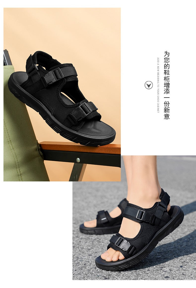 A Pair of Men's Sandals, Summer New Trendy Sports Outer Wear, Non-Slip, Wear-Resistant, Soft-Soled Driving, Cool Beach Shoes for Men