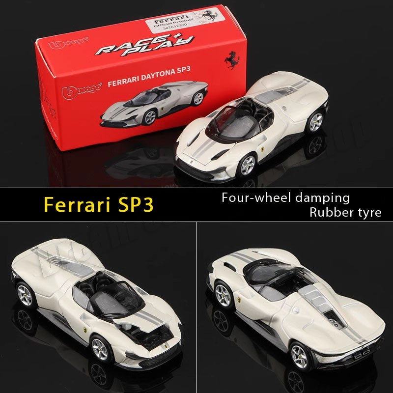 1:64 Bburago Ferrari SP3 812 SF90 F12Tdf F40 488GTB Coleção Modelo de Carro Miniatura Carros Die-Cast Modelos de Carro de Brinquedo Presentes Atacado