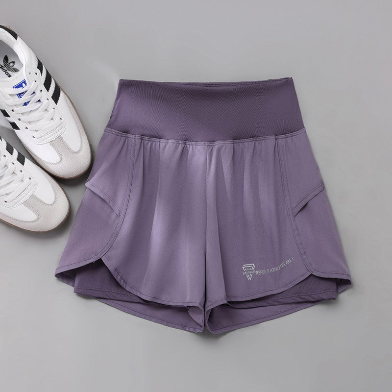 DRUR Sports Shorts Women High Waist Loose Yoga Shorts With Pocket Female Short Pants Woman's Gym Running Shorts Fitness Clothes