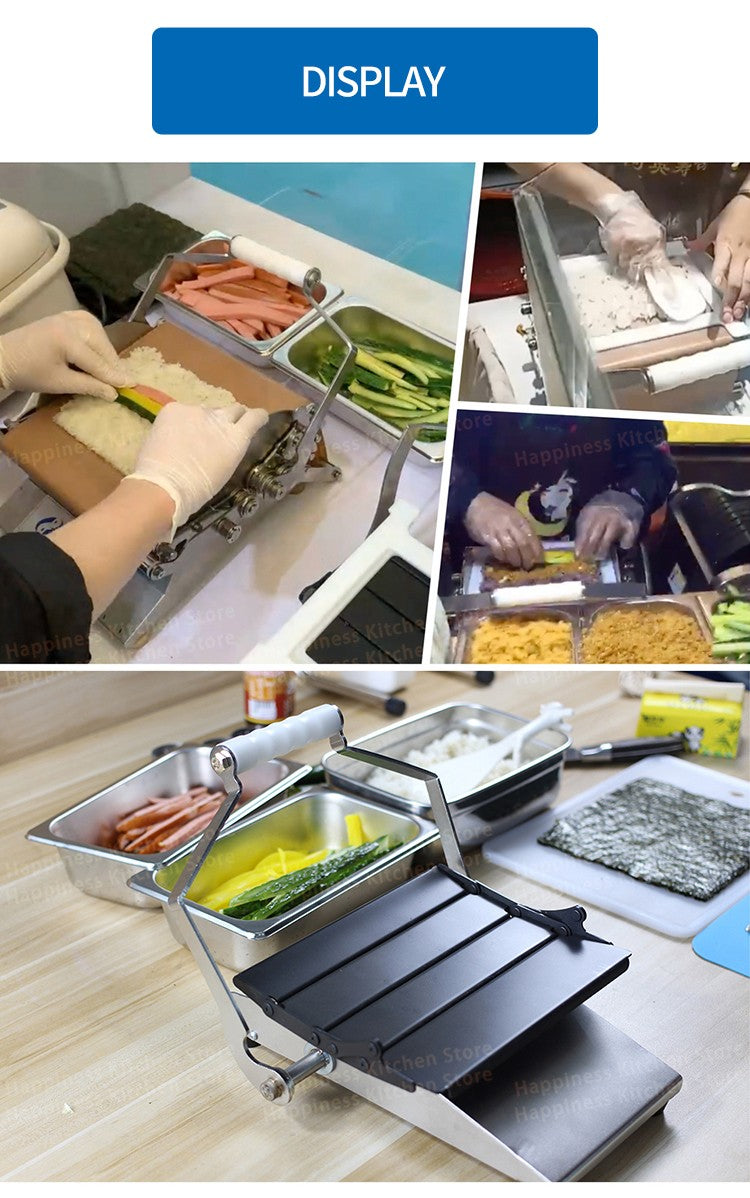 Máquina Comercial para Fazer Sushi em Rolo Kit Profissional para Fazer Sushi Utensílios de Sushi Redondo/Quadrado