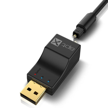 Transmissor de áudio sem fio Bluetooth óptico USB 2 em 1 Adaptador de transmissor de áudio de baixa latência para TV PC Adaptador de áudio sem fio USB