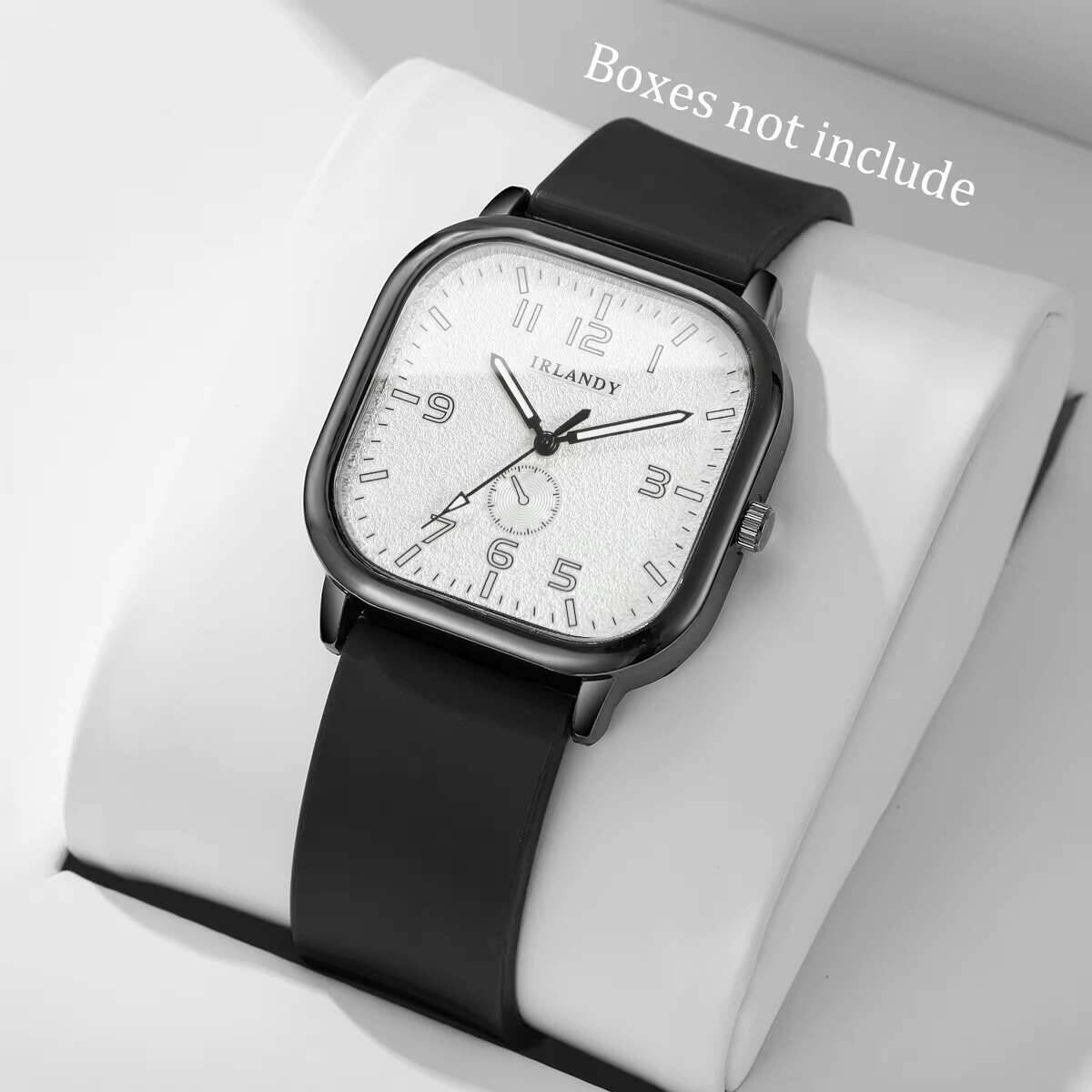 1/2/3PCS Fashion Square Women Watches Casual Silicone Strap Quartz Watches Sports Wristwatch For Men Women Students?Without Box?
