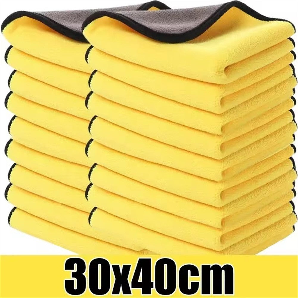 Double Sides Car Microfiber Cloths Super Absorbent Washing Drying Cleaning Towels Auto Detailing Towel Rags Clean Tool