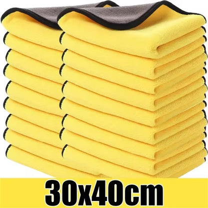 Double Sides Car Microfiber Cloths Super Absorbent Washing Drying Cleaning Towels Auto Detailing Towel Rags Clean Tool