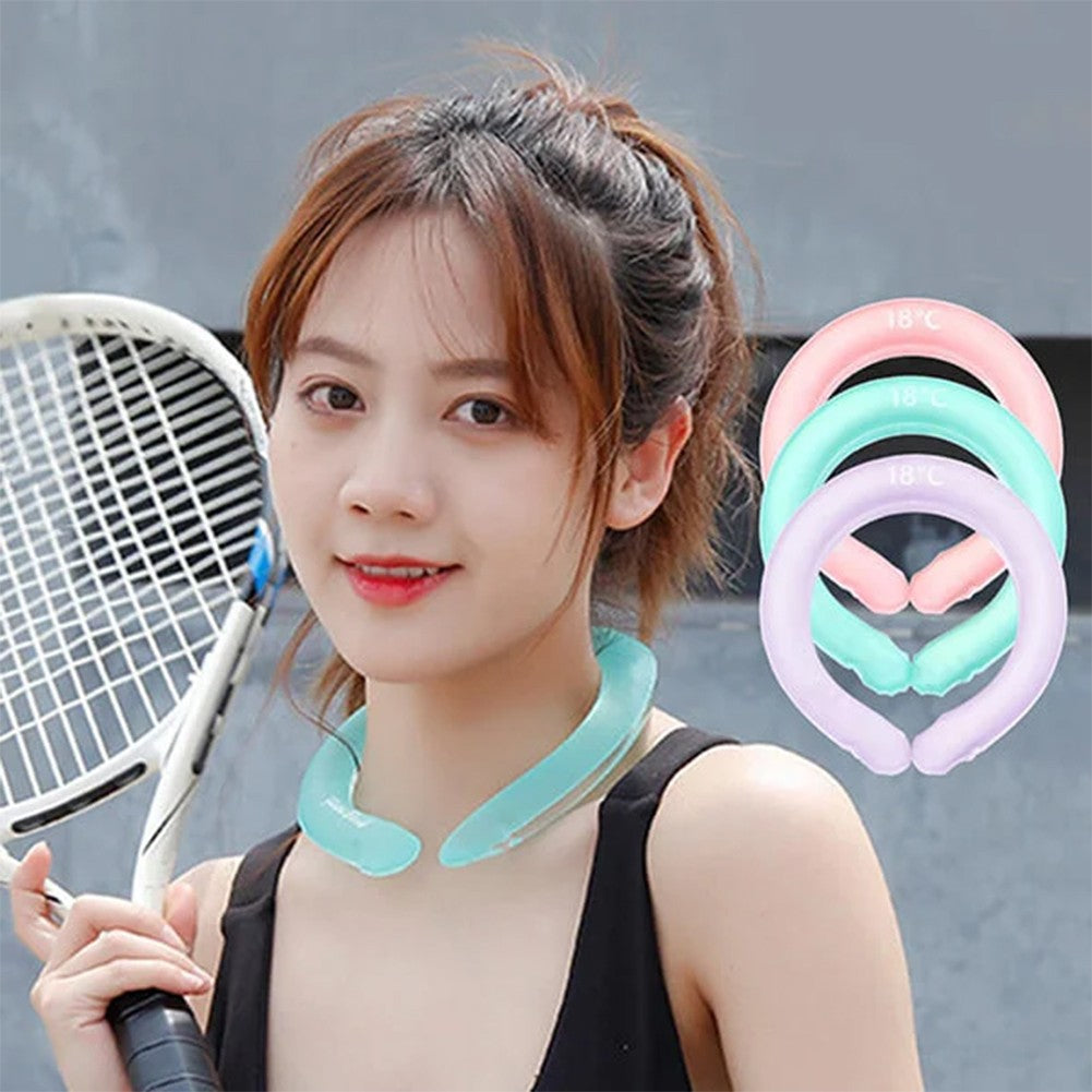 Summer Cooling Neckband Reusable Portable Outdoor Sports Icy Neck Cooler for Men Women