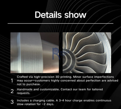 Trent 900 Ultra Precise Turbofan Model 200 Plus DIY Parts With Brushless Motor Engineering Student Training Kit