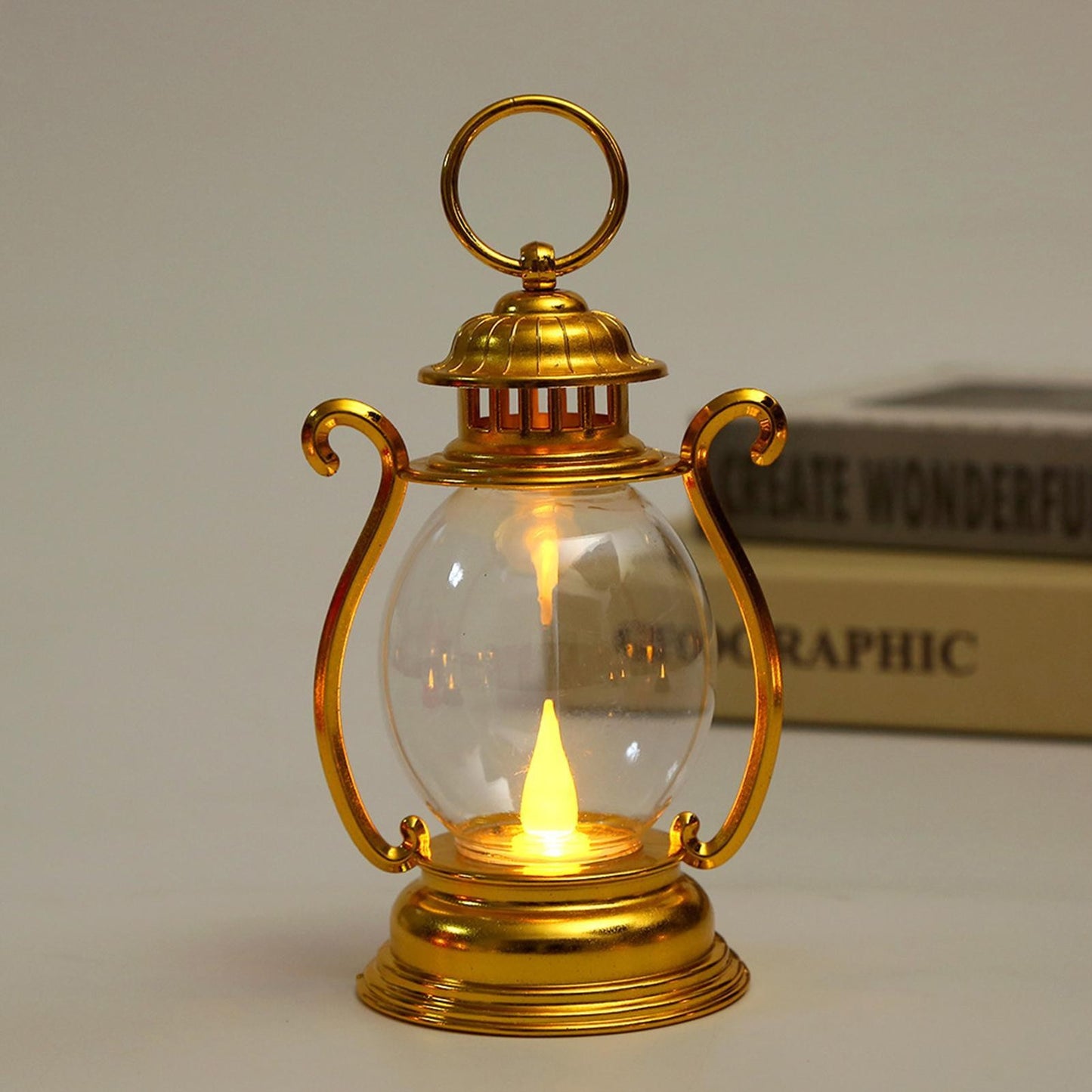 Led Retro Glowing Pony Lantern 2025 Christmas Halloween Simulation Cande Light Lamp Party Supplies Home Decorations