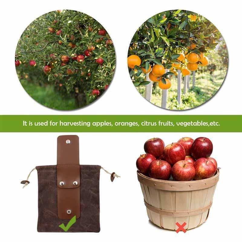 Multipurpose Collapsible Canvas Foraging Bag Berry Mushroom Picker Drawstring for Camping Hiking Beachcombing Outdoor Gear