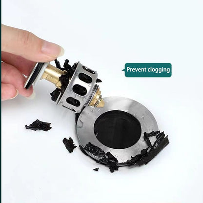 Basin Drains Universal Metal Filter Valve Pop-up Drainer Waste Stopper Bathtub Strainer Plug Hair Catchers Bathroom Accessories