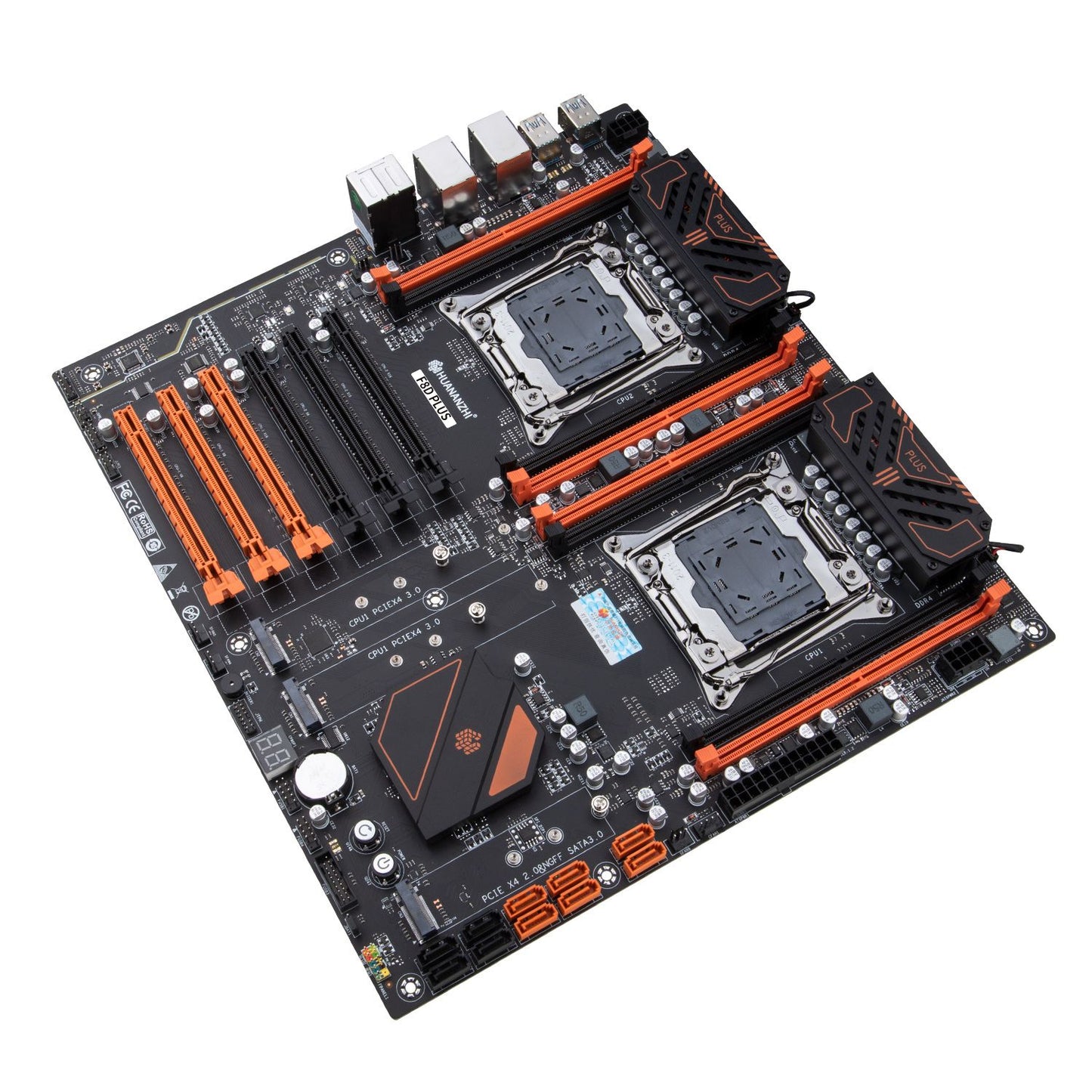 Placa-mãe HUANANZHI X99 F8D PLUS LGA 2011-3 XEON X99 com suporte para Intel Dual CPU E5 2640 2666 2670 2696 V3 V4 DDR4 RECC NVME NGFF
