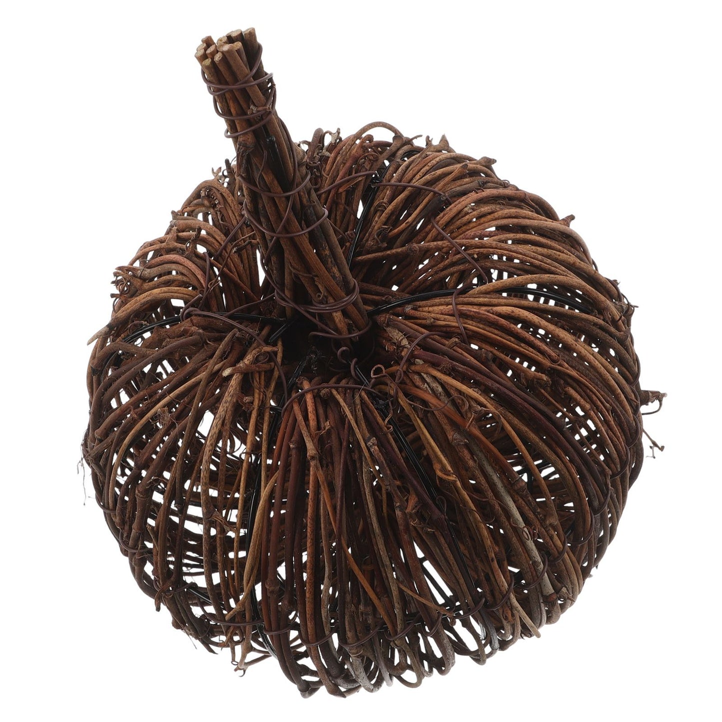 15CM Rattan Woven Pumpkin Halloween Fall Rattan Pumpkin Thanksgiving Table Centerpiece For Halloween And Seasonal Celebration