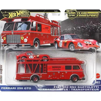 Genuine Hot Wheels Car Culture 2025 Team Transport Fleet Series Car Model 1/64 Flf56 Ferrari 250 Toyota Ae86 Alloy Model Gifts
