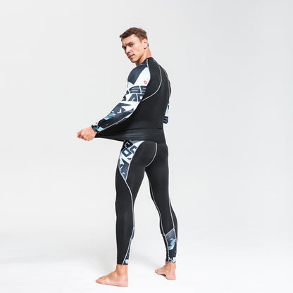 Men's Sports Suit MMA rashgard male Quick drying Sportswear Compression Clothing