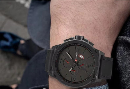 CURREN 8124,8208,8192,8230 Factory Watch Men Calendar Sport Military Male Clock Brand Luxury Origianl PU Leather Band Wristwatch