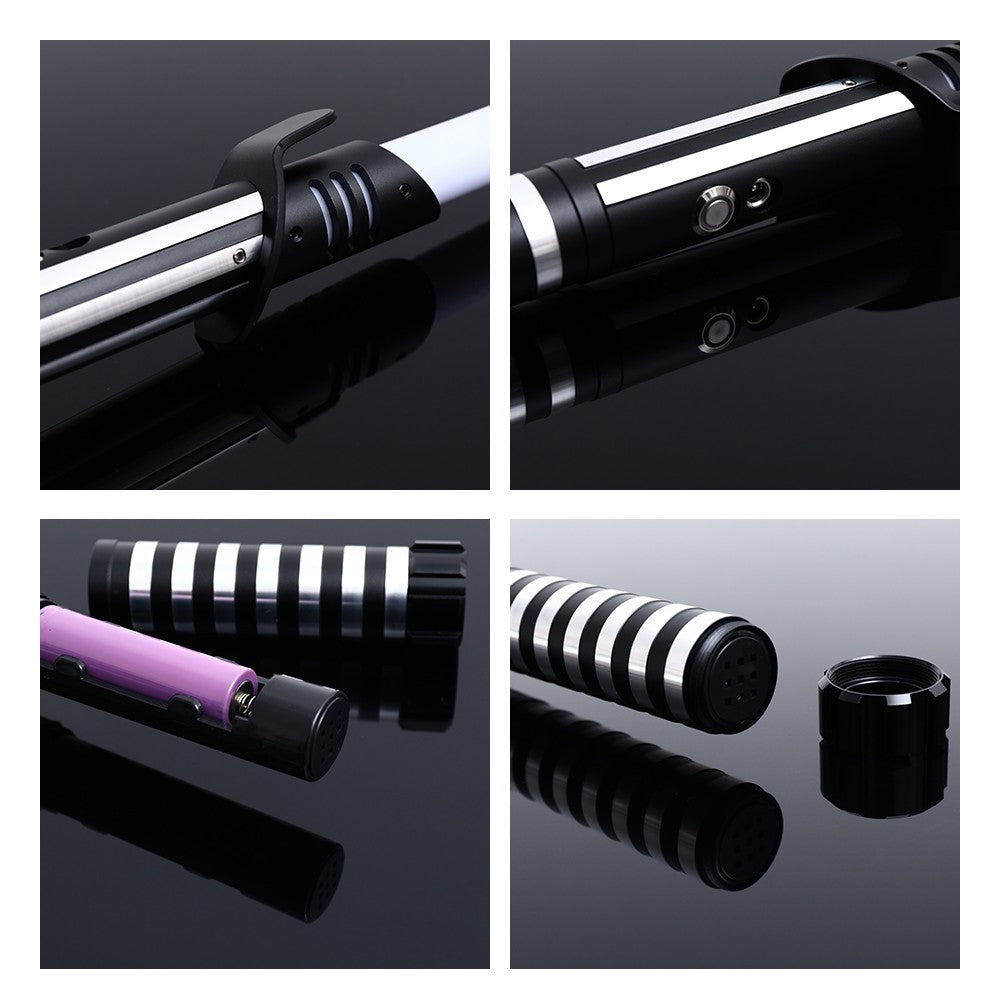 Luke RGB 16 Color Variable Metal Handle Lightsaber With Hitting Sound Effect FX Duel Lightsaber Metal Aluminum Handle Lightsaber