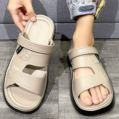Summer Men's Slippers EVA Sandals Outdoor Light Slippers Platform Sole Casual Men Beach Shoes Non-slip Open-toe Male Sandals New