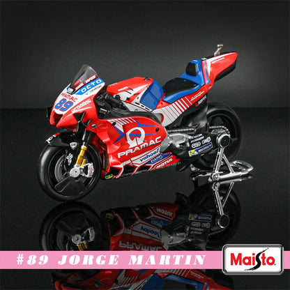 Maisto 1:18 2023 GASGAS Tech3 37#Augusto Fernandez 44#Pol Espargaro Moto GP modelo de motocicleta de liga leve para coleção de brinquedos de presente