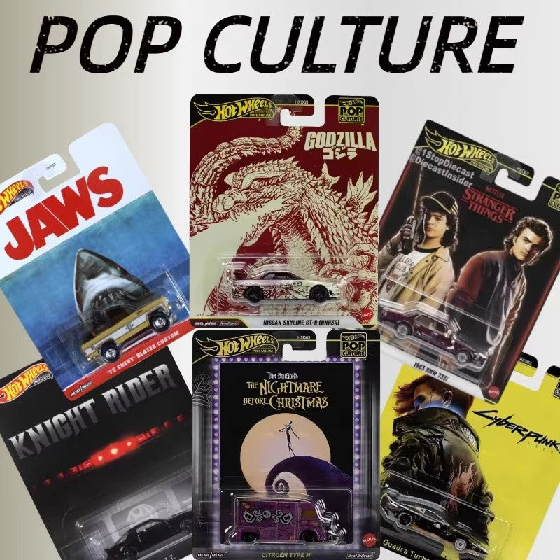 Hot Wheels Genuíno Hxd63 Coleção Pop Culture Stranger Things Godzilla De Volta Para O Futuro Forza Matrix Carros De Brinquedo Presentes