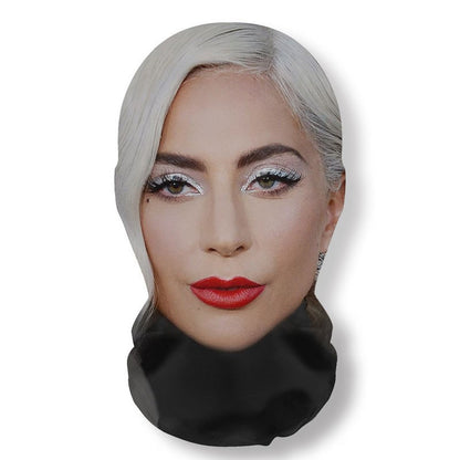 3D Printed Funny Mask Cosplay Pop Singer Lady gaga Full Face Elastic Mesh Breathable Masks Balaclava Headcovers Fan Props