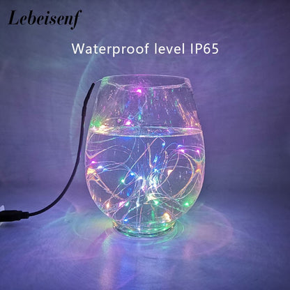 IP65 LED Copper Wire Fairy Lights DC 12V Powered Flexible String 5M 50Lamp 10M 100Lamps for Indoor Outdoor Party Festival Decor