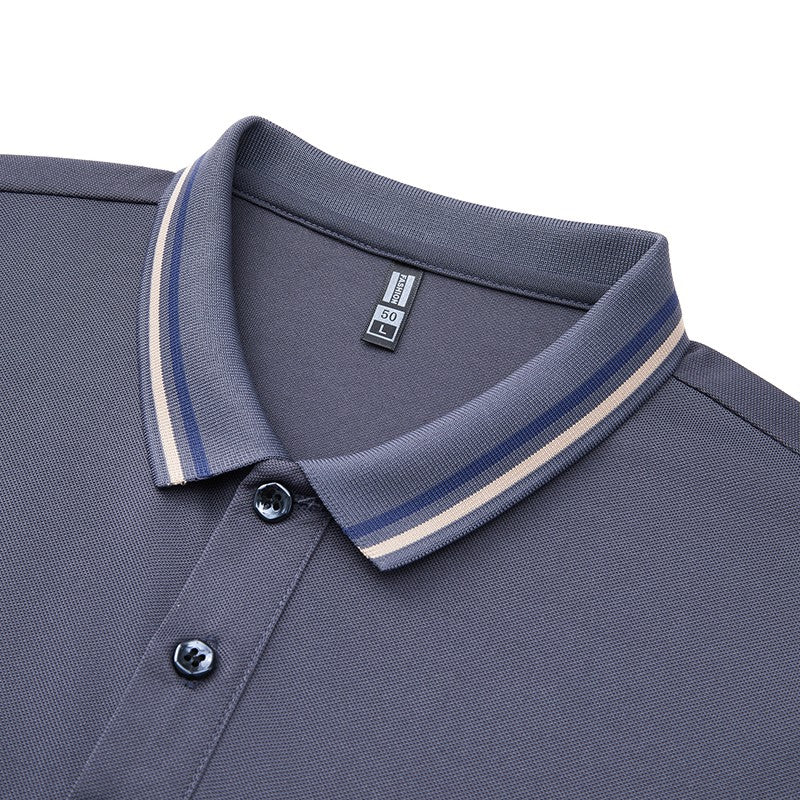High End Quality Men's Polo Shirt Striped Collar Letter Print Short Sleeve Shirt Summer Lapel T-Shirt Business Trend Menswear