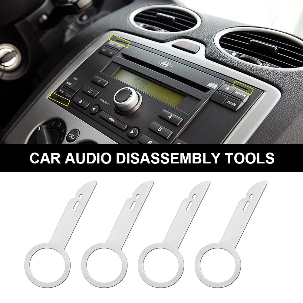 Chave de Remoção de Áudio Automotivo 4 Peças CD DVD Rádio Estéreo Ferramenta de Remoção Ferramenta de Remoção de Instalação de Som Automotivo para Mercedes Benz para Skoda para Audi