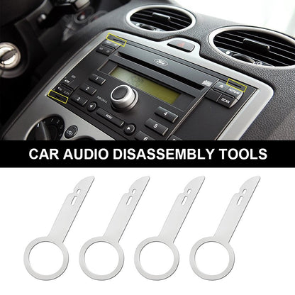 Chave de Remoção de Áudio Automotivo 4 Peças CD DVD Rádio Estéreo Ferramenta de Remoção Ferramenta de Remoção de Instalação de Som Automotivo para Mercedes Benz para Skoda para Audi