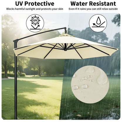 Parasol Replaceable Parasol Top Cloth Garden Patio Canopy Umbrella Cover Waterproof Sunshade 2/2.5/2.7/3m For 6 Ribs/8 Ribs