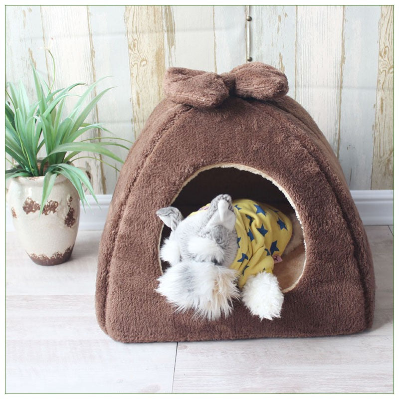 Casa de Cachorro Quente de Inverno Cama de Gato Colchonete Removível Ninho Canil Cesta para Animais de Estimação Macio Confortável Ninho para Gatos Produto para Gatos